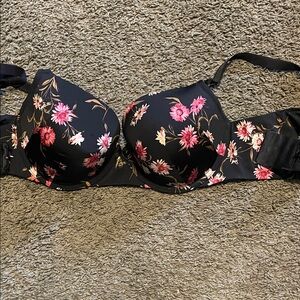Torrid Elegant Floral Black Bra